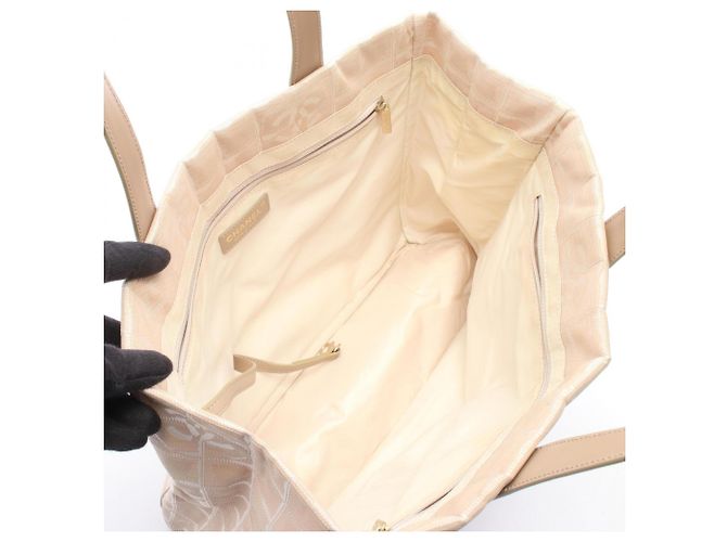 Borsa Tote Chanel New Travel Line MM Beige - vista 3