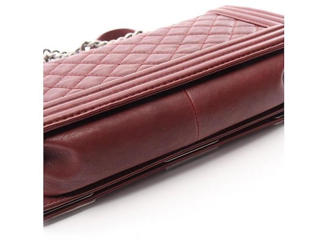 Borsa a tracolla Chanel Boy - Bordeaux Bordò - vista 10