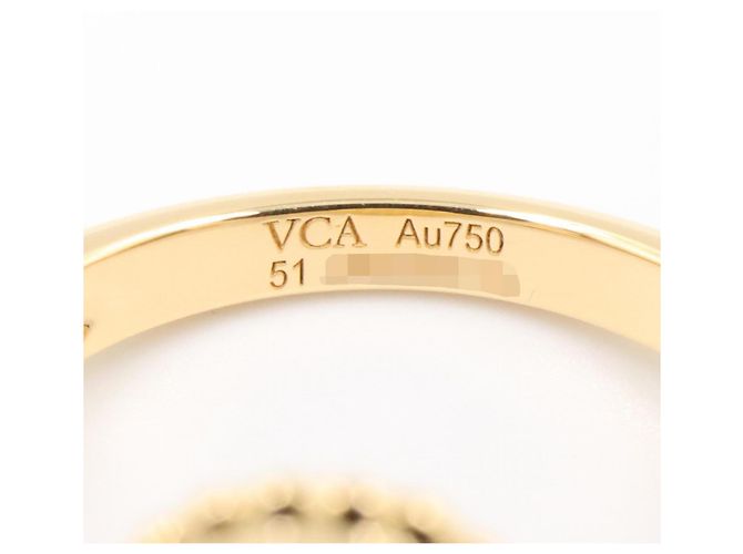 Van Cleef & Arpels Vintage Alhambra Karneol 1PD Ring Rot Golden - Ansicht 4