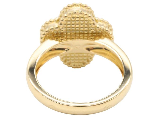 Van Cleef & Arpels Vintage Alhambra Onyx Ring Schwarz Golden - Ansicht 3