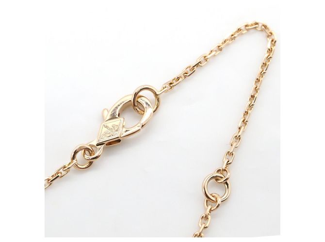 Van Cleef & Arpels Vintage Alhambra Bullseye Halskette Braun Golden - Ansicht 4
