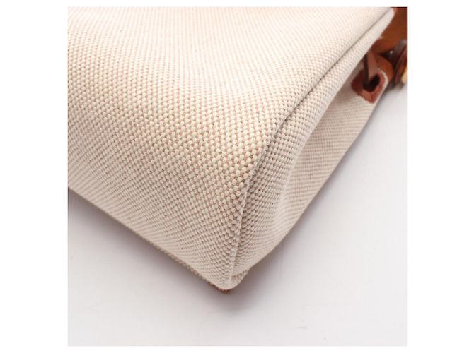 Hermès Bolso de hombro Hermes Herbag Zip Mini Castaño Beige Crudo - vista 6