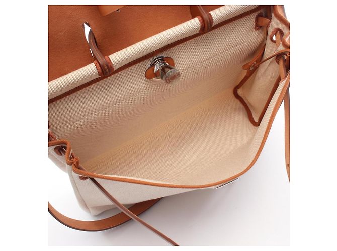 Hermès Hermes Herbag Zip Messenger 39 Handtasche Braun Roh - Ansicht 3