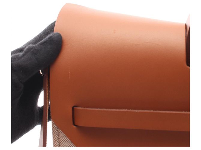 Hermès Hermes Herbag Zip Messenger 39 Handtasche Braun Roh - Ansicht 9