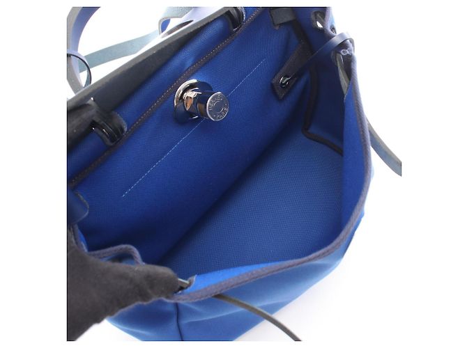 Hermès Hermes Herbag Zip PM Letournée 2-Way Handtasche Blau Marineblau - Ansicht 3