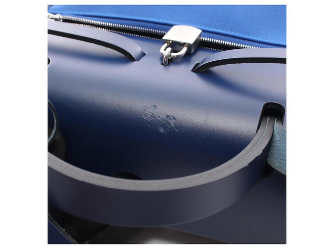 Hermès Hermes Herbag Zip PM Letournée 2-Way Handtasche Blau Marineblau - Ansicht 7
