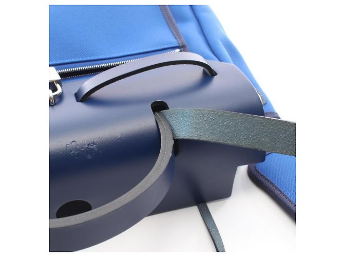 Hermès Hermes Herbag Zip PM Letournée 2-Way Handtasche Blau Marineblau - Ansicht 9