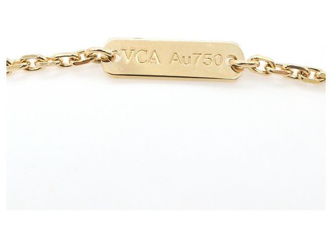 Van Cleef & Arpels Vintage Alhambra Halskette aus Perlmutt Weiß Golden - Ansicht 3