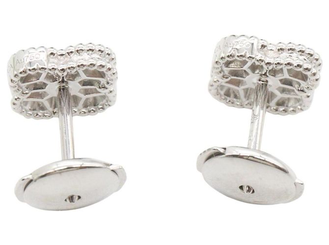 Orecchini Sweet Alhambra con diamanti Van Cleef & Arpels Argento - vista 2
