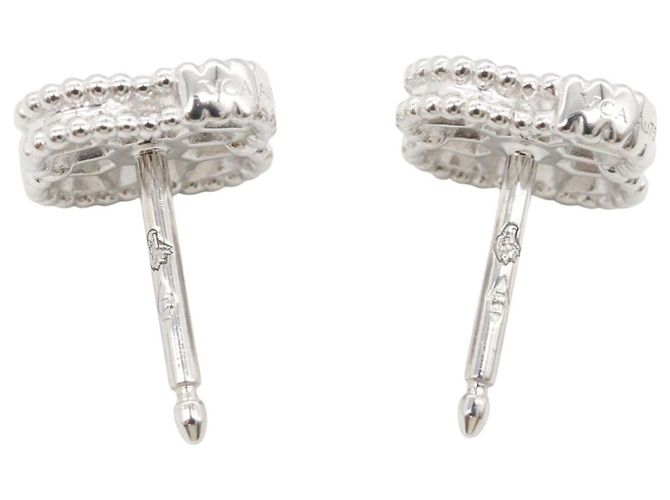 Orecchini Sweet Alhambra con diamanti Van Cleef & Arpels Argento - vista 3