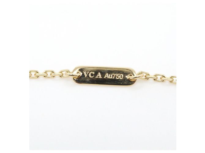 Van Cleef & Arpels Vintage Alhambra Malachit Halskette Golden Grün - Ansicht 3