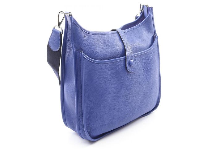 Hermès Hermes Evelyne 3 Trois GM Blue Electric Shoulder Bag - vista 2