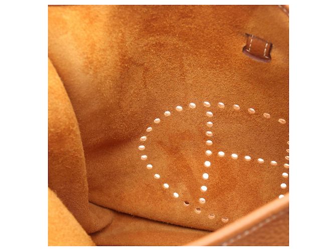 Hermès Borsa a tracolla Hermes Evelyne 3 Trois PM Gold Marrone - vista 10