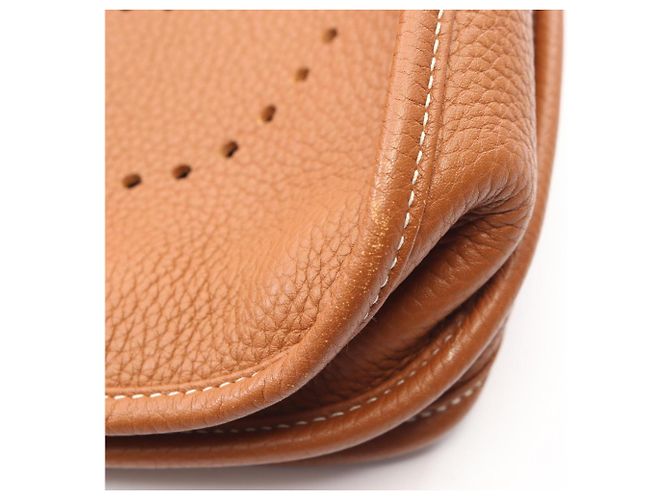 Hermès Borsa a tracolla Hermes Evelyne 3 Trois PM Gold Marrone - vista 6