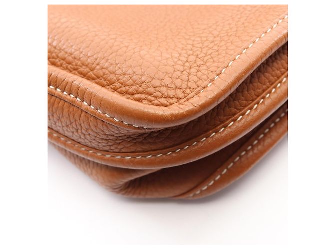 Hermès Borsa a tracolla Hermes Evelyne 3 Trois PM Gold Marrone - vista 7