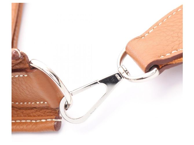 Hermès Borsa a tracolla Hermes Evelyne 3 Trois PM Gold Marrone - vista 8