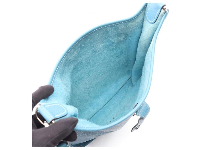 Hermès Hermes Evelyne 3 Trois PM Blue Jean Shoulder Bag - vista 3