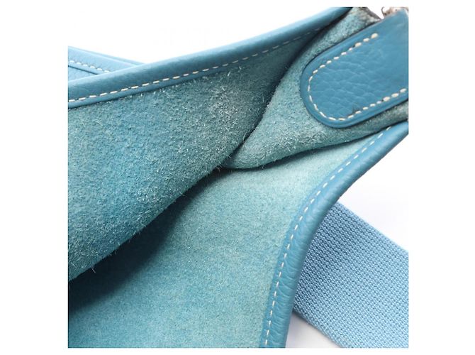 Hermès Hermes Evelyne 3 Trois PM Blue Jean Shoulder Bag - vista 7
