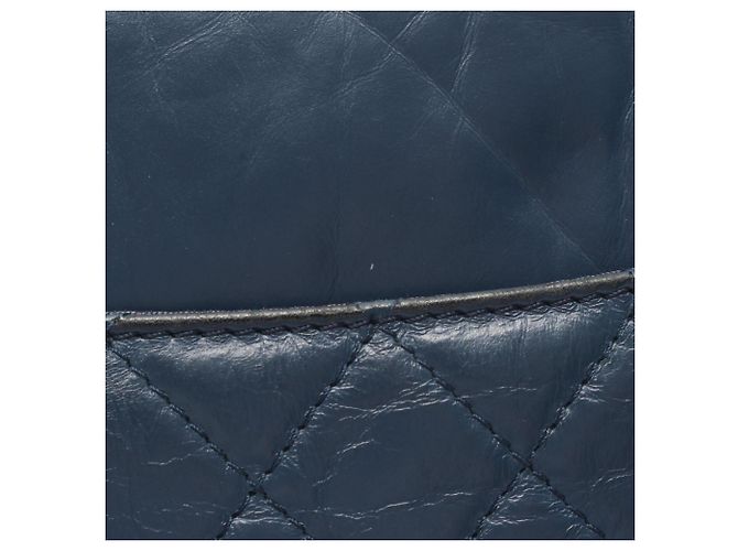 Borsa a tracolla Chanel Matelassé in pelle blu - vista 10