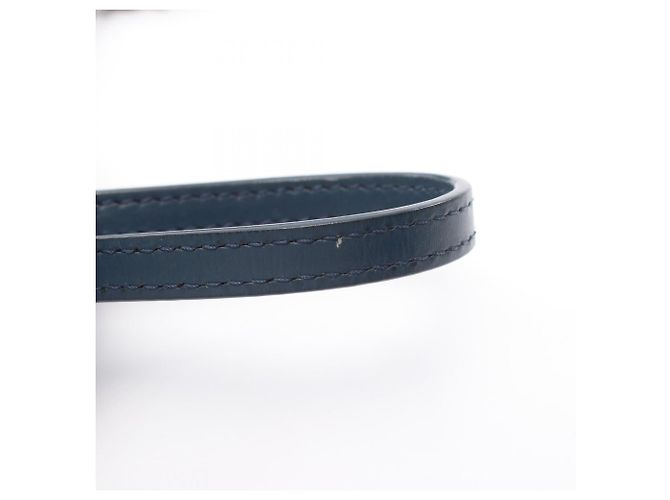 Borsa a tracolla Chanel Matelassé in pelle blu - vista 13