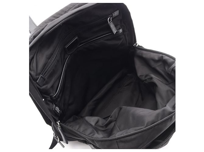 Saffiano Mochila Prada Re-Nylon Preto - vista 3