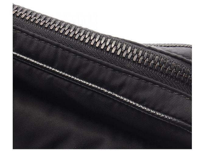 Saffiano Bolsa de Ombro Prada Re-Nylon Preto - vista 8