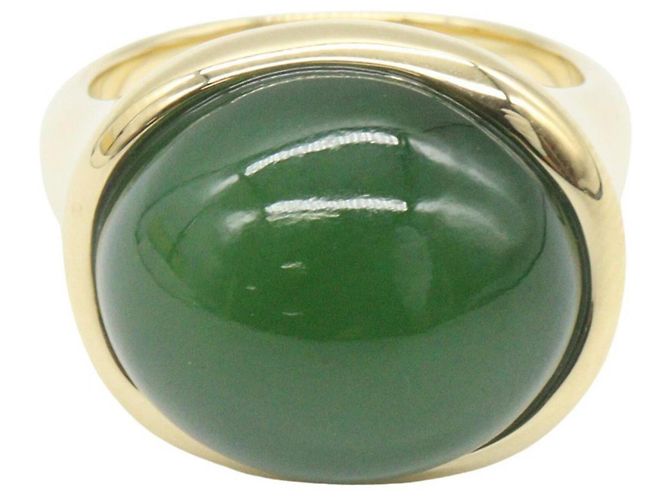 Autre Marque Tiffany & Co. Elsa Peretti Ring aus Nephrit Golden Grün - Ansicht 2