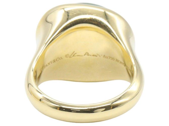 Autre Marque Tiffany & Co. Elsa Peretti Ring aus Nephrit Golden Grün - Ansicht 3