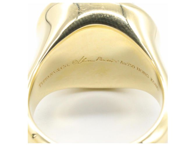 Autre Marque Tiffany & Co. Elsa Peretti Ring aus Nephrit Golden Grün - Ansicht 4