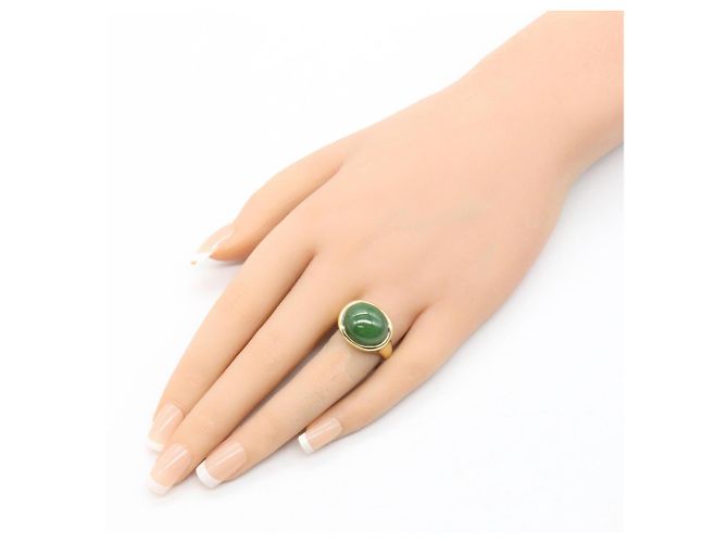 Autre Marque Tiffany & Co. Elsa Peretti Ring aus Nephrit Golden Grün - Ansicht 8