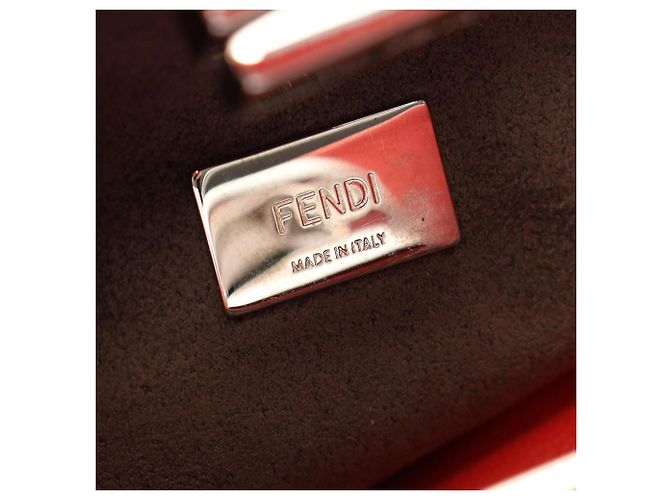 Borsa Fendi Micro Peekaboo 2-Way Rosso Multicolore - vista 4