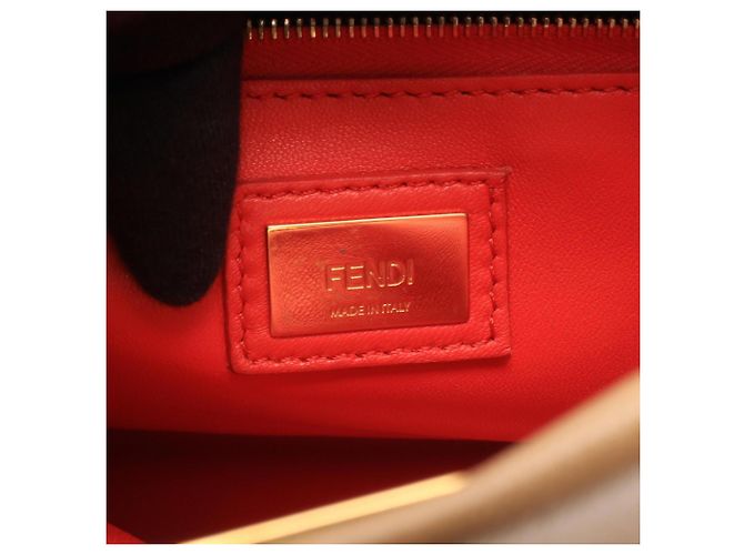 Borsa Fendi Mini Peekaboo 2-Way Marrone Blu - vista 4
