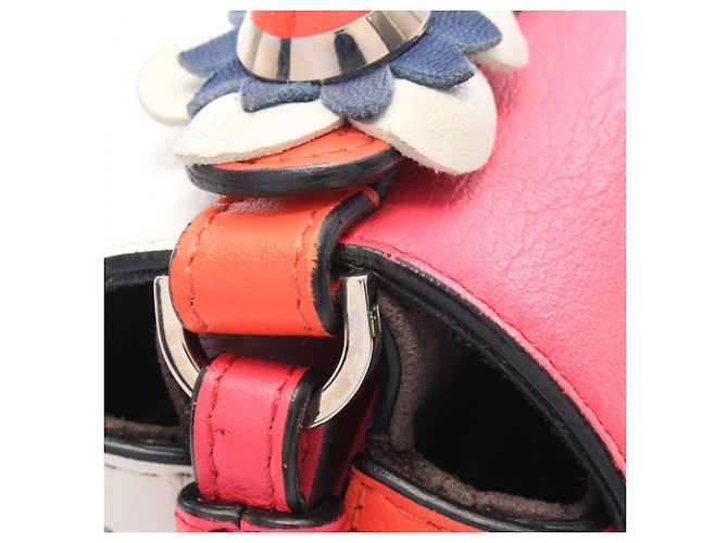 Borsa a mano 2-Way Fendi Double Micro Baguette Rosa Bianco Multicolore - vista 10