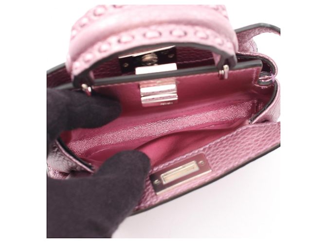Borsa a mano 2-Way Fendi Peekaboo Nano Rosa - vista 3