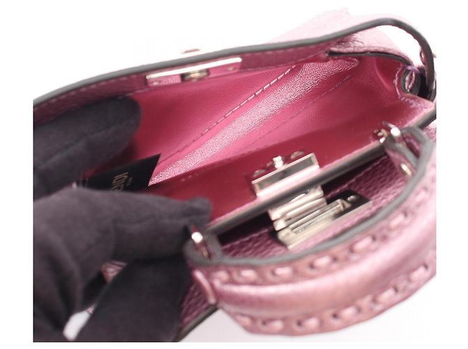Borsa a mano 2-Way Fendi Peekaboo Nano Rosa - vista 4