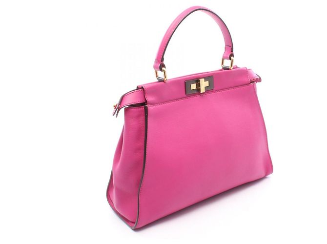 Borsa Fendi Peekaboo Regular 2-Way Rosa - vista 2
