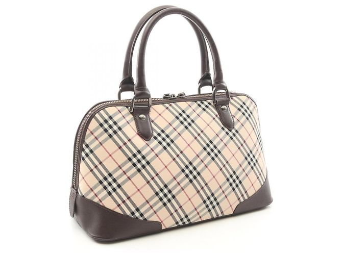 Borsa a mano Burberry Nova Check Marrone Multicolore Beige - vista 2