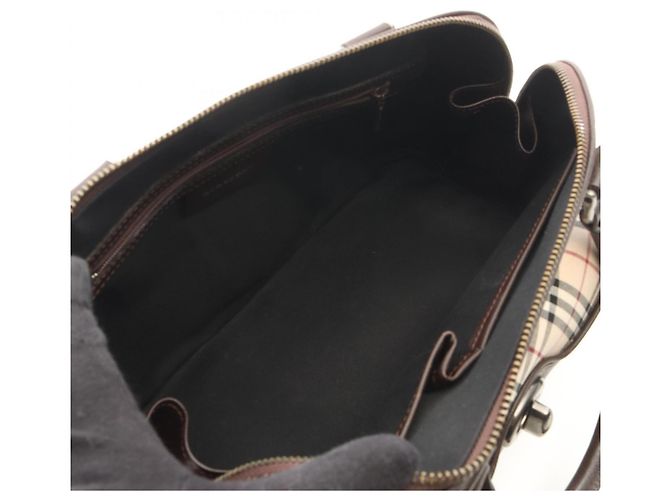 Borsa a mano Burberry Nova Check Marrone Multicolore Beige - vista 3