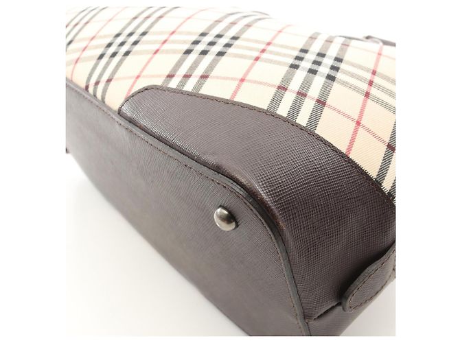 Borsa a mano Burberry Nova Check Marrone Multicolore Beige - vista 7