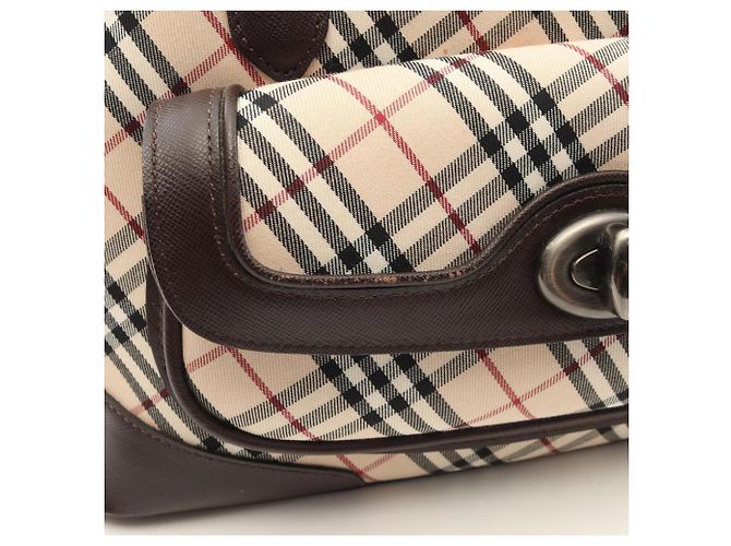 Borsa a mano Burberry Nova Check Marrone Multicolore Beige - vista 8