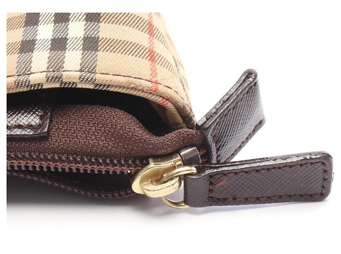 Burberry Nova Check Handtasche Braun Mehrfarben Beige - Ansicht 5