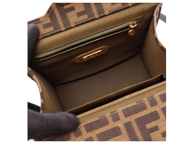 Borsa Fendi Zucca 2-Way Marrone - vista 3