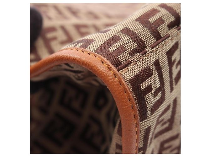 Fendi Zucchino Tote Bag Braun Beige - Ansicht 5