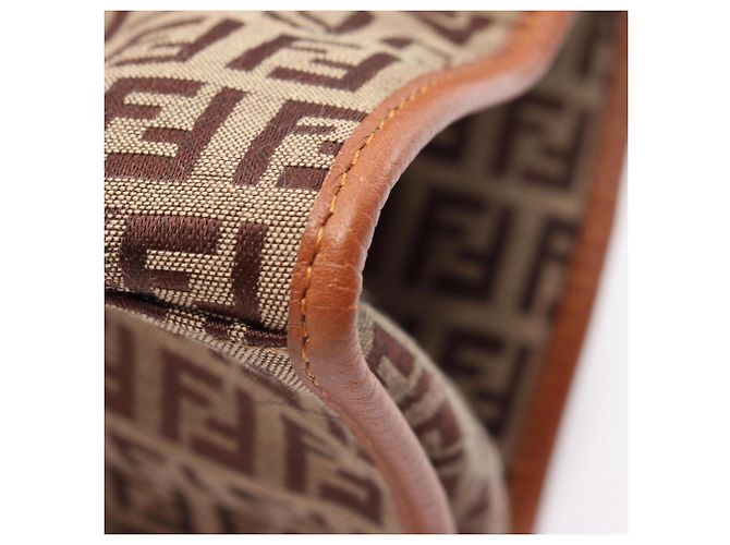 Fendi Zucchino Tote Bag Braun Beige - Ansicht 6