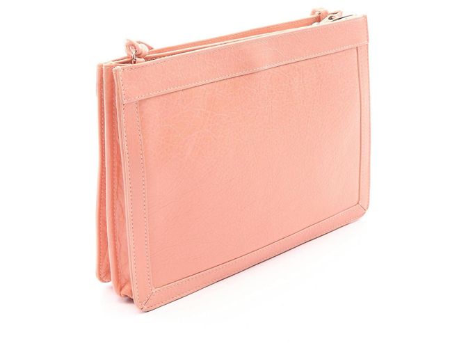 Borsa a tracolla Pochette Balenciaga in pelle arancione - vista 2