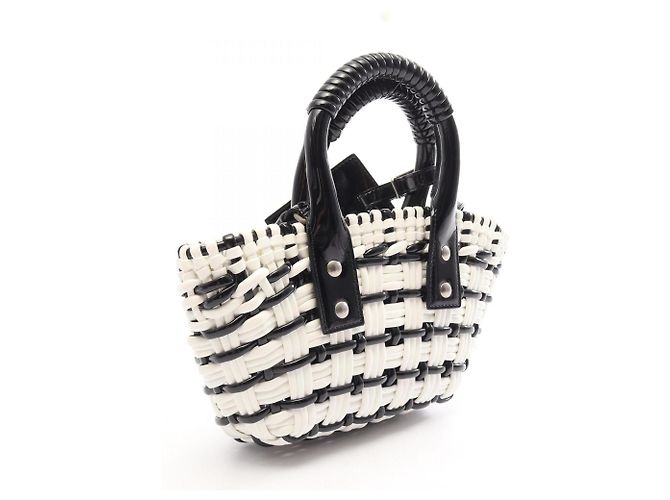 Everyday Balenciaga BISTRO XXS Bistro Basket Bag Nero Bianco - vista 2