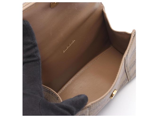 Borsa 2-Way Balenciaga Hourglass XS Marrone Beige - vista 3