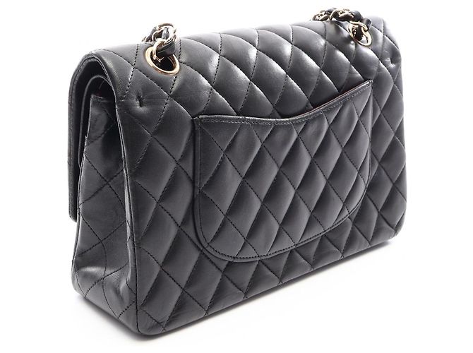 Borsa a tracolla Chanel Matelassé Double Flap Nero - vista 2