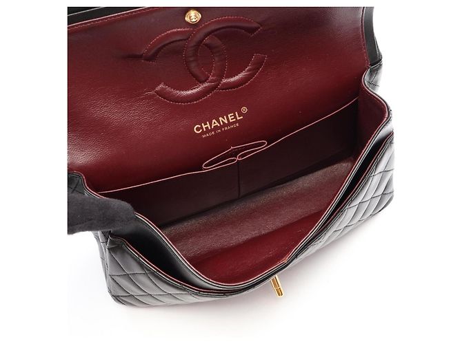 Borsa a tracolla Chanel Matelassé Double Flap Nero - vista 3