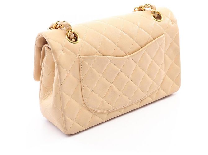 Timeless Chanel Matelassé Double Flap Handtasche Beige - Ansicht 2